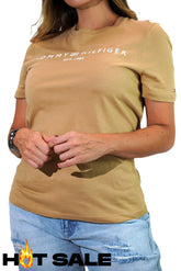 Camiseta Women Tommy Hilfiger Khaki Camiseta